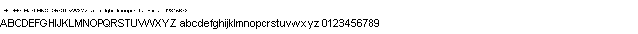 preview image of the Pixel Arial 11 font