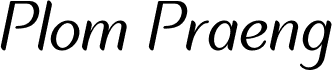 preview image of the Plom Praeng font