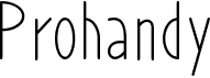 preview image of the Prohandy font