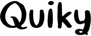 preview image of the Quiky font