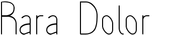preview image of the Rara Dolor font