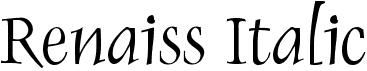 preview image of the Renaiss Italic font
