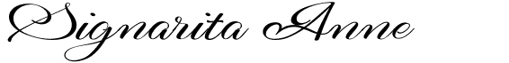 preview image of the Signarita Anne font