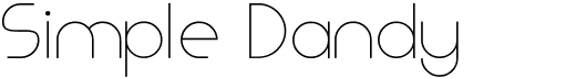 preview image of the Simple Dandy font