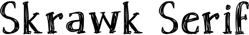 preview image of the Skrawk Serif font
