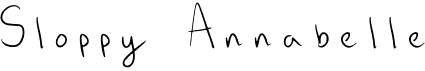 preview image of the Sloppy Annabelle font