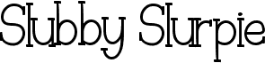 preview image of the Slubby Slurpie font