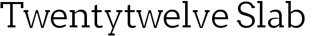 preview image of the Twentytwelve Slab font