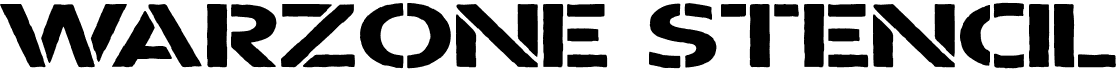 preview image of the Warzone Stencil font
