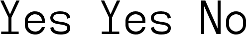 preview image of the Yes Yes No font
