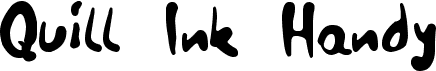 preview image of the zai Quill Ink Handy font