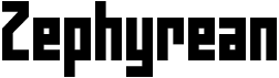 preview image of the Zephyrean BRK font