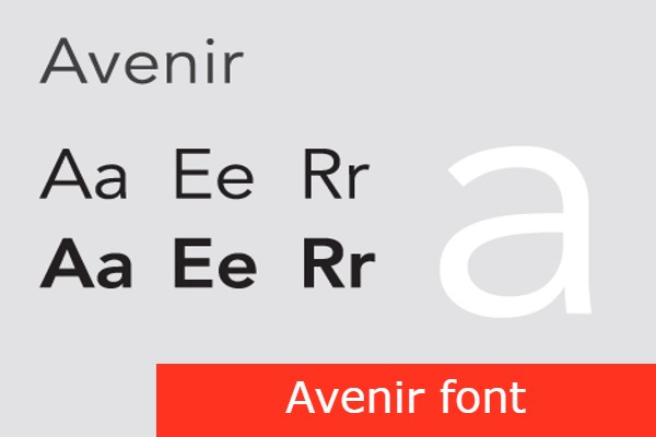 image of the official Avenir font